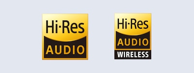 Логотипы Hi-Res Audio и Hi-Res Audio Wireless