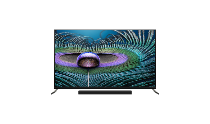 Телевизор BRAVIA XR Z9J, вид спереди и саундбар