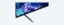 Телевизор BRAVIA A80K с подставкой и изображением синих и фиолетовых кристаллов на экране, крупный план
