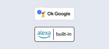 Встроенные логотипы OK Google и Alexa