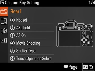Зайдите в меню "Custom Key Setting" (Настройка пользовательских кнопок)