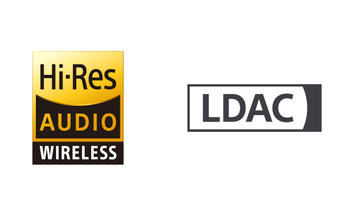 Логотипы технологий беспроводной передачи аудио высокого разрешения Hi-Res Audio Wireless и LDAC