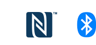 Логотипы NFC и Bluetooth® на WF-SP700N