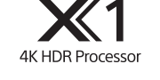 Логотип 4K HDR процессора X1
