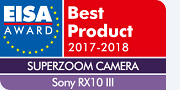 EISA logo Sony RX10 III