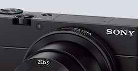 Крупный план кольца управления цифровой камеры Sony DCS-RX100 III Cyber-shot