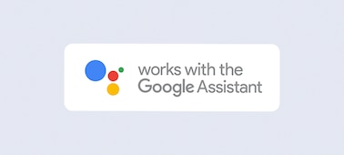 Логотипы «Поддержка Google Assistant» и «Совместимость с Amazon Alexa»