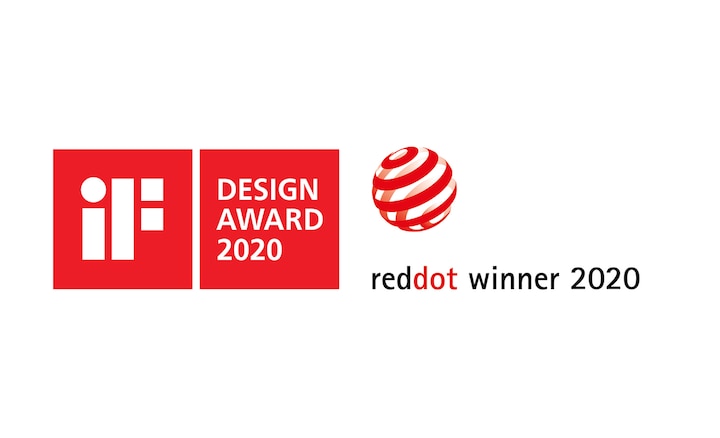 Логотипы iF Design Award 2020 и Red Dot Winner 2020