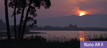 Изображение озера на закате
