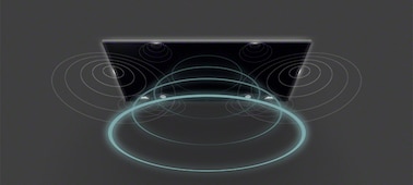 Изображение звуковых волн телевизора с технологией Acoustic Multi-Audio™