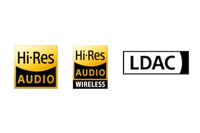 Логотипы аудио высокого разрешения, беспроводного аудио высокого разрешения и LDAC