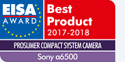 EISA logo Sony a6500