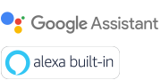 Встроенные логотипы Google Assistant и Alexa