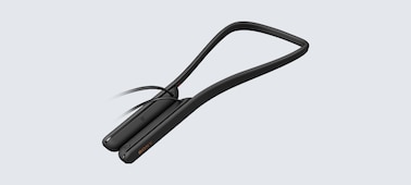 WI-1000XM2 в черном цвете с приглушенным изображением кабелей наушников