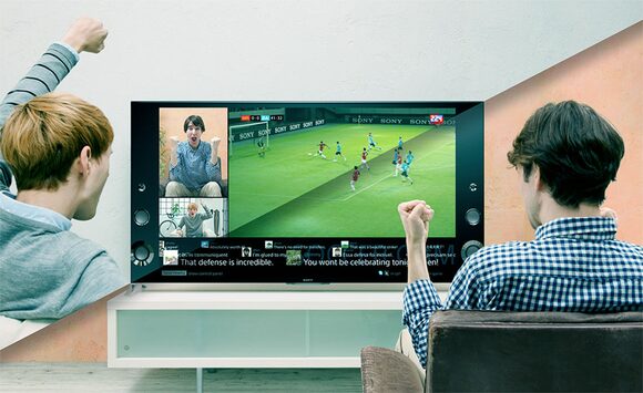 Совместное использование экрана на телевизорах Sony с большой диагональю