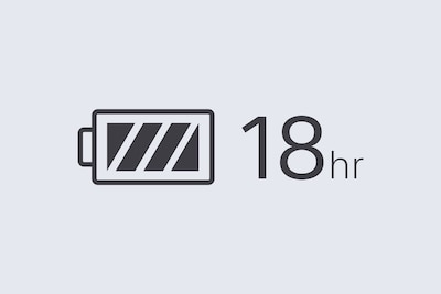 Значок, обозначающий 18 часов работы от аккумулятора