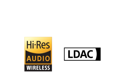 Логотипы технологий беспроводной передачи аудио высокого разрешения Hi-Res Audio Wireless и LDAC