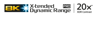 Логотип 8K X-tended Dynamic Range PRO