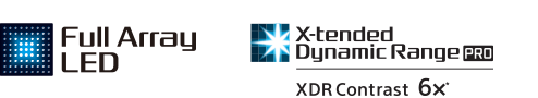Логотипы «ковровой» LED-подсветки и X-tended Dynamic Range