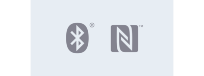 Значки Bluetooth® и NFC для DSX-A410B