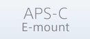 Изображение с логотипом матрицы APS-C с байонетом E
