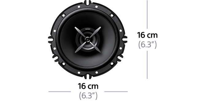Размеры XS-FB1620E | 2‑полосная коаксиальная АС 16 см